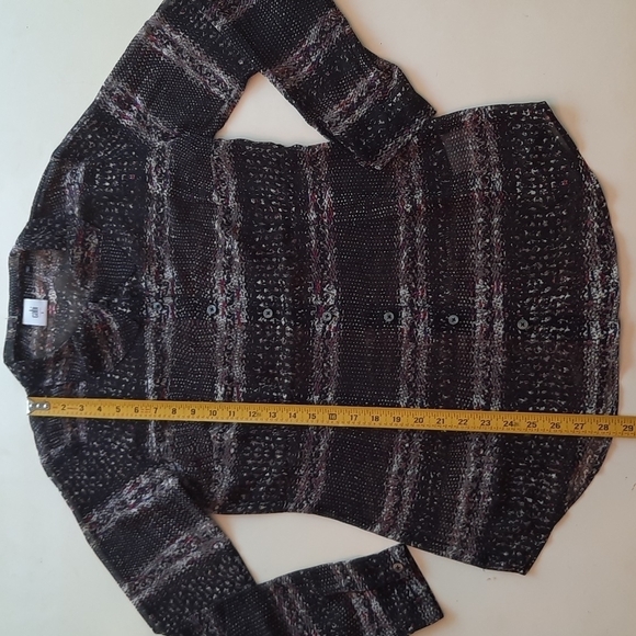 Cabi black Paris sheer button up blouse 3249 small - Picture 10 of 11